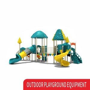 Double Theme Plastic Baby Kids Swing And Slide Play Set Playground Equipment
