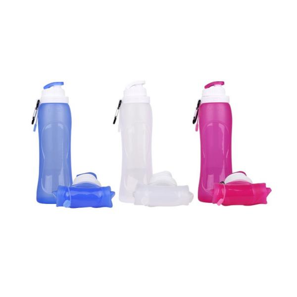 Quality Portable Collapsible Silicone Water Bottle BPA Free For Hold Water , Milk wholesale