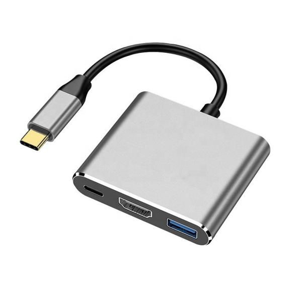 Quality 3-In-1 USB C Type C Multi-function Hub To USB-C PD HDMI USB 3.0 Adapter Converter Cable wholesale
