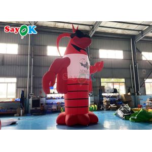 Red Animal Giant Lobster Inflatable Model With 2 Years Warranty