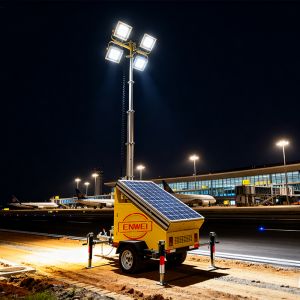 Flexible Mobiles Olar Trailer LED Lights For Night Illumination Security Solution