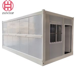 China Zontop Fast Build  China New Design Small Low Cost Modular Sandwich Expandable Prefab Home Folding Container House on sale