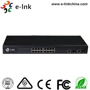 POE Industrial Gigabit Ethernet Switch , Managed Industrial Ethernet Switch 16FE