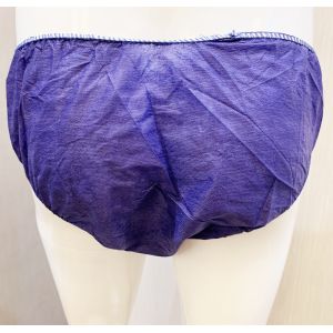 28gsm Dark Blue Disposable Triangle Shape PP Nonwoven Underwear With Elastic