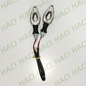 Double Black Winker Motorcycle Universal Signals Blinker Directional