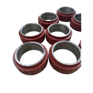 Yellow Pu Coating Roller Poly Wheels High Hardness Custom Service