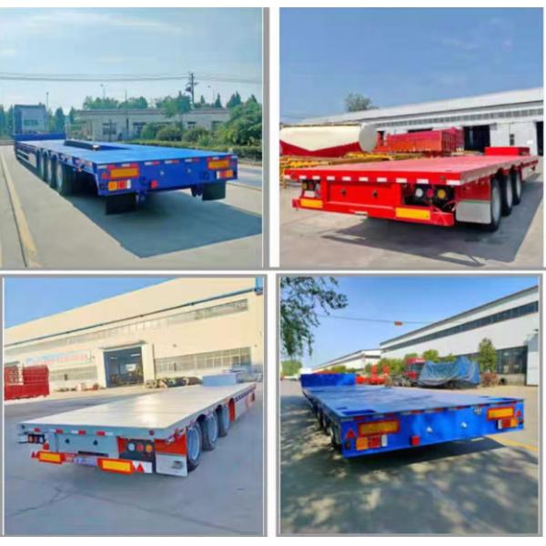 Hot Selling 40ft & 20ft &45ft& 53ft Steel Container Durable Flatbed Semi-Trailer for Normal Bulk Cargo Transport