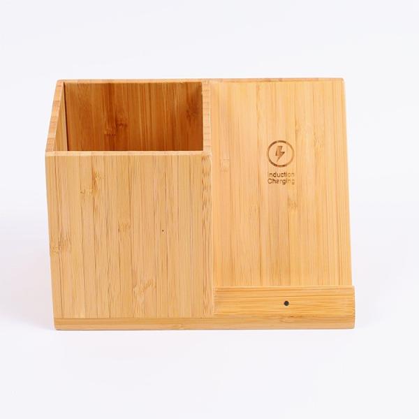 Eco-Friendly Living Room Wireless Charging Box with Injection Bamboo and