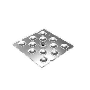 Practical 50x50mm LED Spotlight Lens , Spherical 60 Degree LED Lens