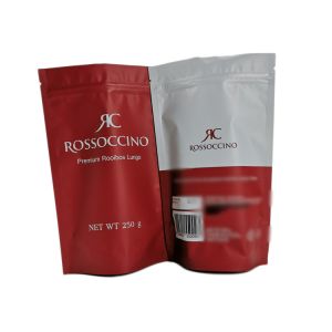 China Eco Friendly Kraft Paper Stand Up Pouch , 250g Stand Up Plastic Bag For Protein Powder on sale