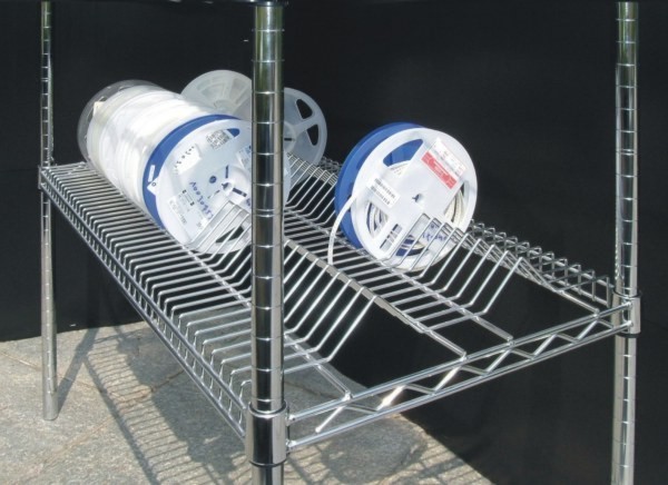 Quality Electro - Static Discharge ESD Chrome Storage SMT Reel Shelving With Wire Mesh Structure wholesale