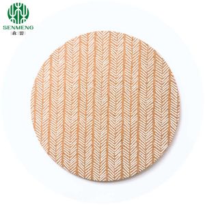 Natural Custom Size Resistant Eco Friendly Cork Coaster Cork Cup Mats
