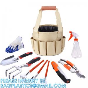 China Garden Tools Set 10 Pieces, Gardening Hand Tools And Essentials Kit Include Weeder Rake Shovel Trowel And More on sale