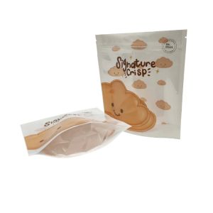 China Custom Printed Plastic Biscuit Packaging Bags With Ziplock Plantain Chips Cookie Package Pouch on sale