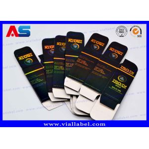 White Package Box Gold Foil Shiny Vial Carton Box With Scratch Off Security Code