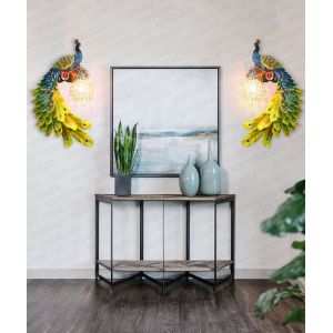 Crystal Wall Lamp Bohemia Peacock Retro Wall Light Bedside Lamp (WH-VR-61)