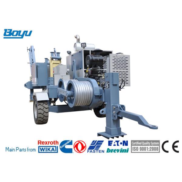 Transmission Line Stringing Equipment 60kN Hydraulic Puller Machine With Cummins