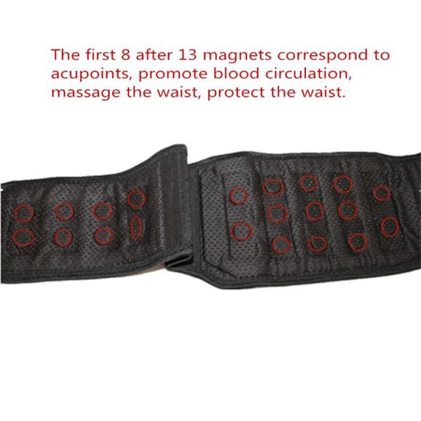 Tourmaline Self Heating Warm Waist Back Support Magnetic Therapy Belt Brace With 4 Pcs Steel