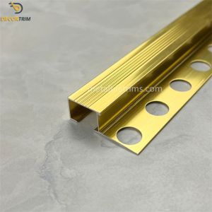 Tile Skirting With Chrome Trim Floor Tile Corner Trim Square Tile Trim Gold