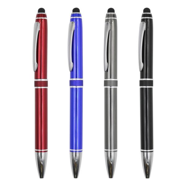 Quality Touch Screen Metal Ballpoint Pen 1.0mm Bullet Tip Stationery 2 In 1 Stylus Pen wholesale