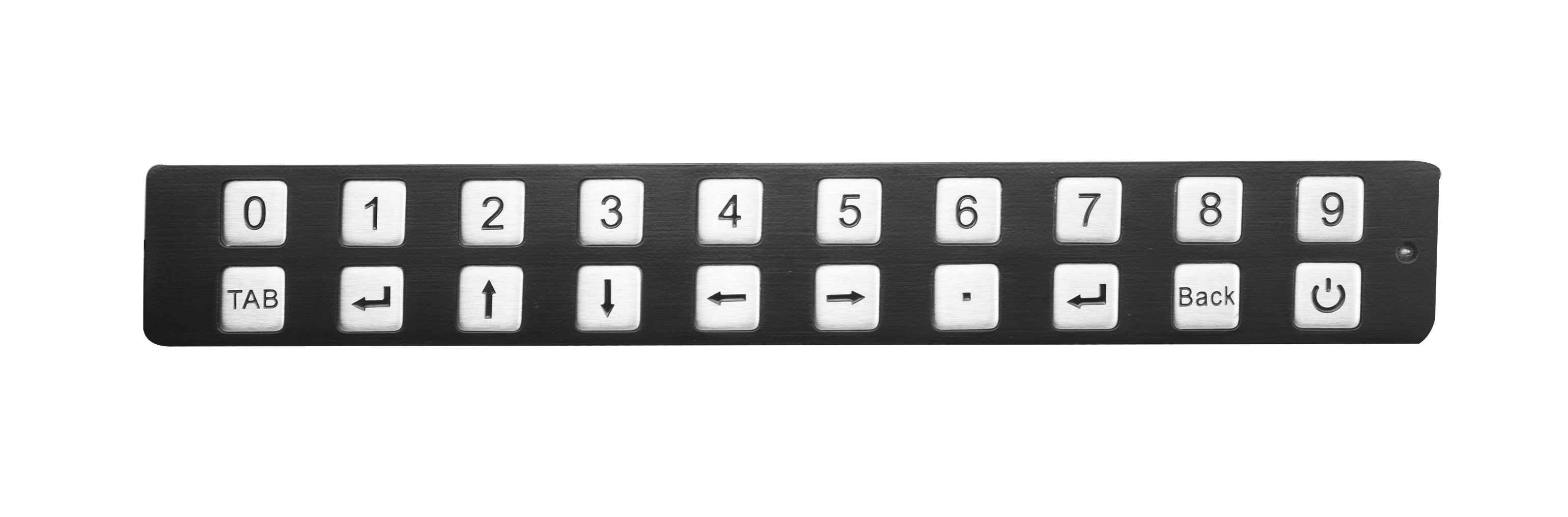 Ruggedized Ip65 20 Keys Black Gate Keypad 304 Stainless Steel