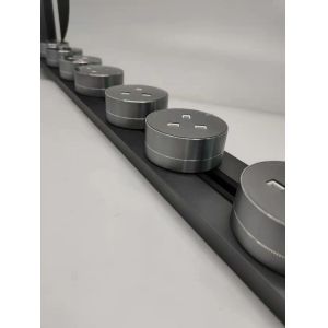 32A Rated Current Movable Power Track Socket with 8000W Max Power in Aluminum