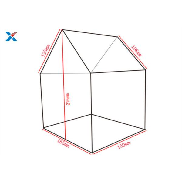 House Shape Clear Acrylic Gift Boxes Candy Container Non Toxicity For Retail Store