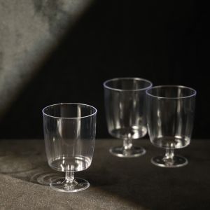 Food Grade 7OZ Clear PS Plastic Cups 210ml For Wine With Customized Color