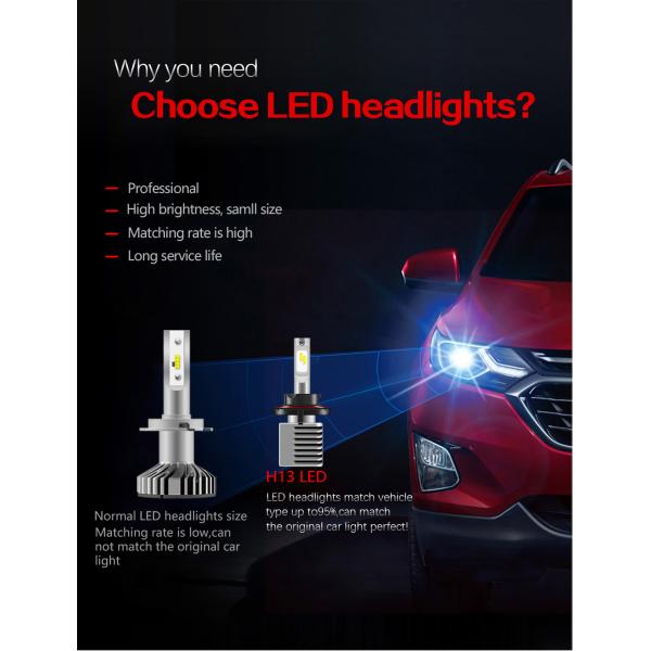 auto accessoriess T9S led headlight 6400lm car led bulb H13 led headlight