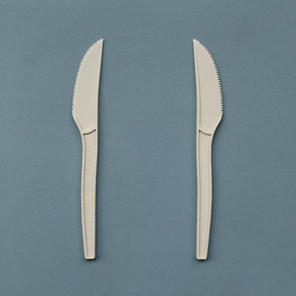 Disposable Degradable Cornstarch Primary Color 16cm Knife And Fork Spoon Chinese And Western Tableware