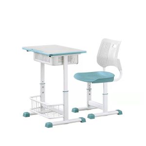 Height Adjustable Office Furniture Plastic Metal Classroom Desk And Chairs