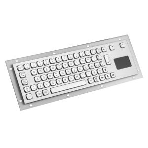 Stainless steel vandal - proof panel mount Industrial Mini Keyboard / metallic