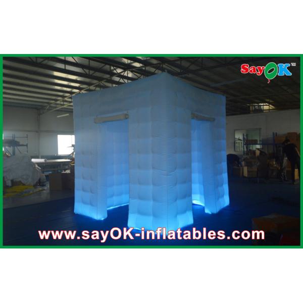 Inflatable Photo Booth Rental Led Light Blue Printing Inflate A Booth Middle For Gathering