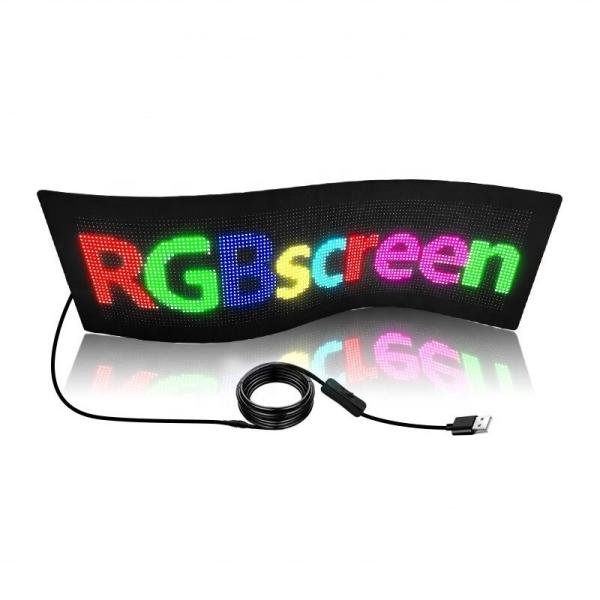 Quality Bluetooth App Controlled Flexible LED Display for Animated Programmable Taxi Signage wholesale