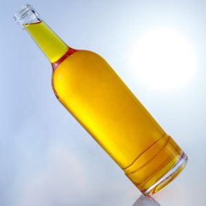 GLASS Collar Round Shaped Empty Glass Bottles 750ml for Tequila Brandy Rum Gin