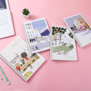 Self-Adhesive A5 Customized Hardcover Spiral Journal Planner Notebook for