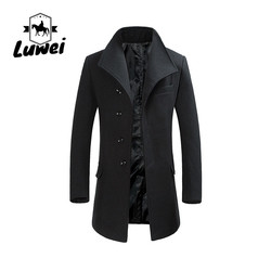 Wholesale Long Overcoat Single Windbreak Jacket Utility Trench Breasted Chaqueta