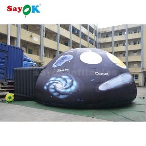 Cheap Sayok Customizable Size 4m-10m Diameter Inflatable Planetarium Dome with Free 3D Design and 100% Blackout Professional Grey Projection Fabric for sale