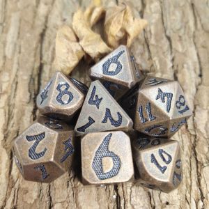 Affirm Card Made Dice Copper Sets Dice Set Odorless For Collection Polyhedral