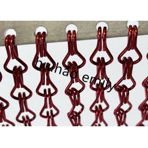 Customized Decorative Chain Link Fly Screen Curtain Aluminum