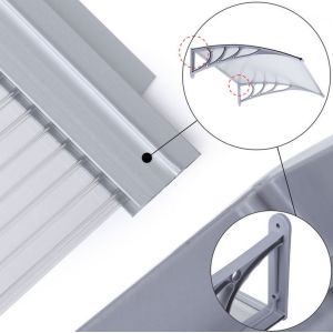 Waterproof PC Door Canopy Aluminum Bracket Resisting High Temperature