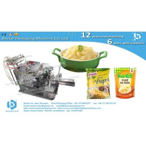 Soup filling packing machine for stand up pouch with nozzle