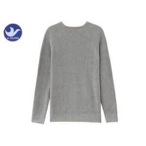 Pointelle Men's Knit Pullover Sweater Cotton Round Neck Thermal Garment Anti -