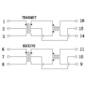 Equivalent To 11FC-05GNL 10/100Base-t Magnetic Transformer LP1102NL