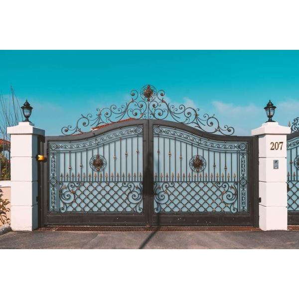 Quality Galvanized New Design Iron Gate , Modern Iron Pipe Door Design wholesale