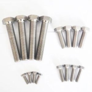 Gr2 Titanium Hexagon Bolts And Nuts DIN933 DIN934