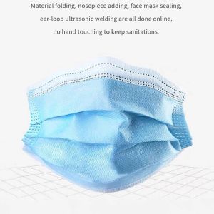 18x9cm Waterproof Dustproof Disposable Earloop Face Mask