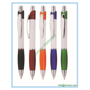 plastic push ball pen, push action promotional ball pen