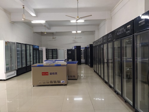 Custom Grocery Store Island Chest Freezer White Adjustable Thermostat