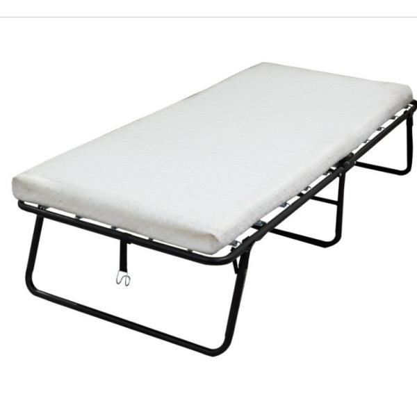 Foldable Guest Bed with Memory Foam Mattress and Portable Metal Frame Easy